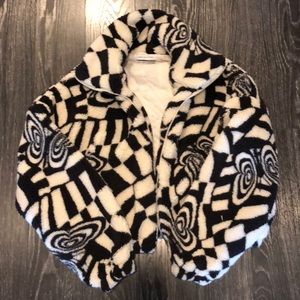 Urban Outfitters Olivia Printed Sherpa Jacket